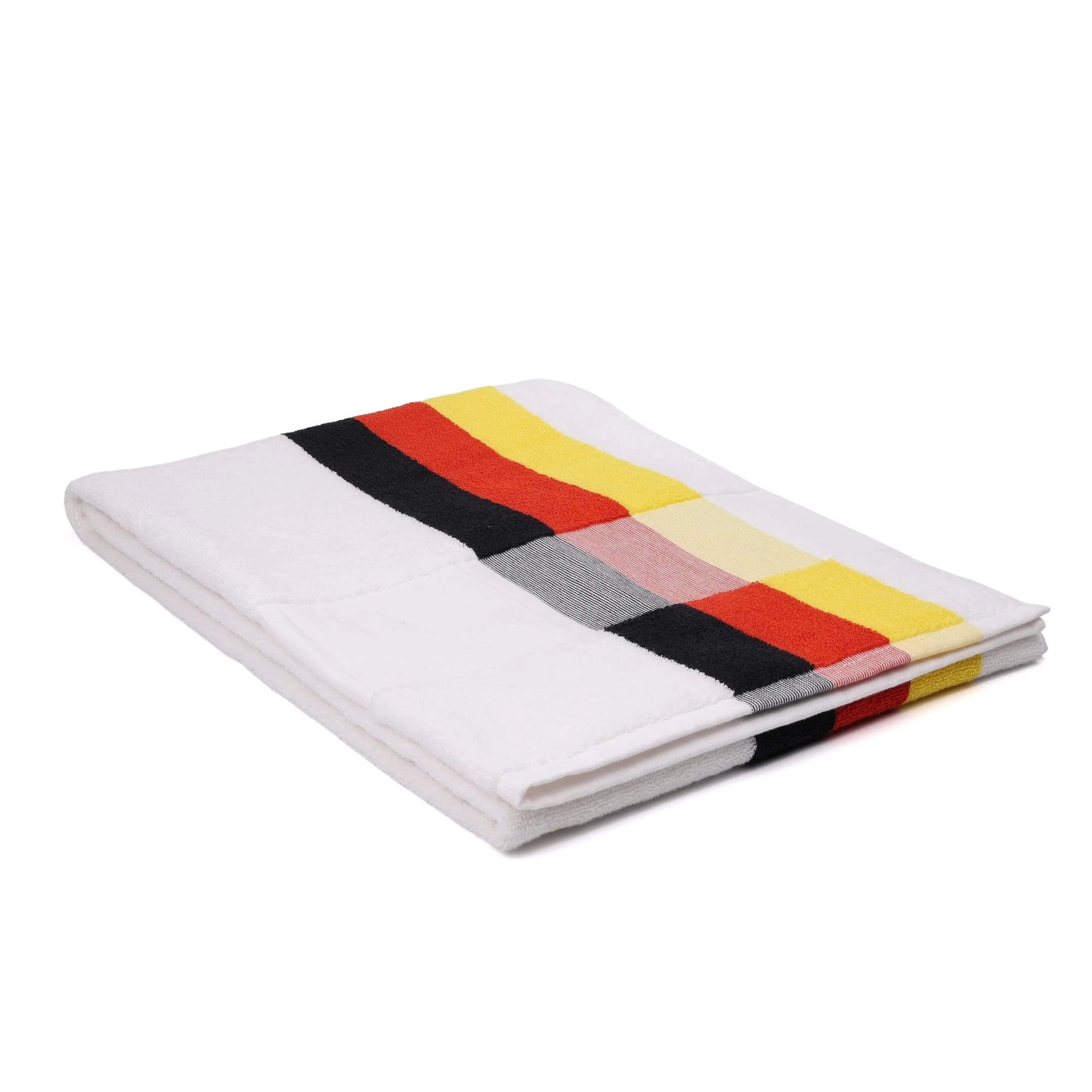 Deutschland Badeschal – Weiß – Schwarz-Rot-Gelb S... – 70 x 140 cm