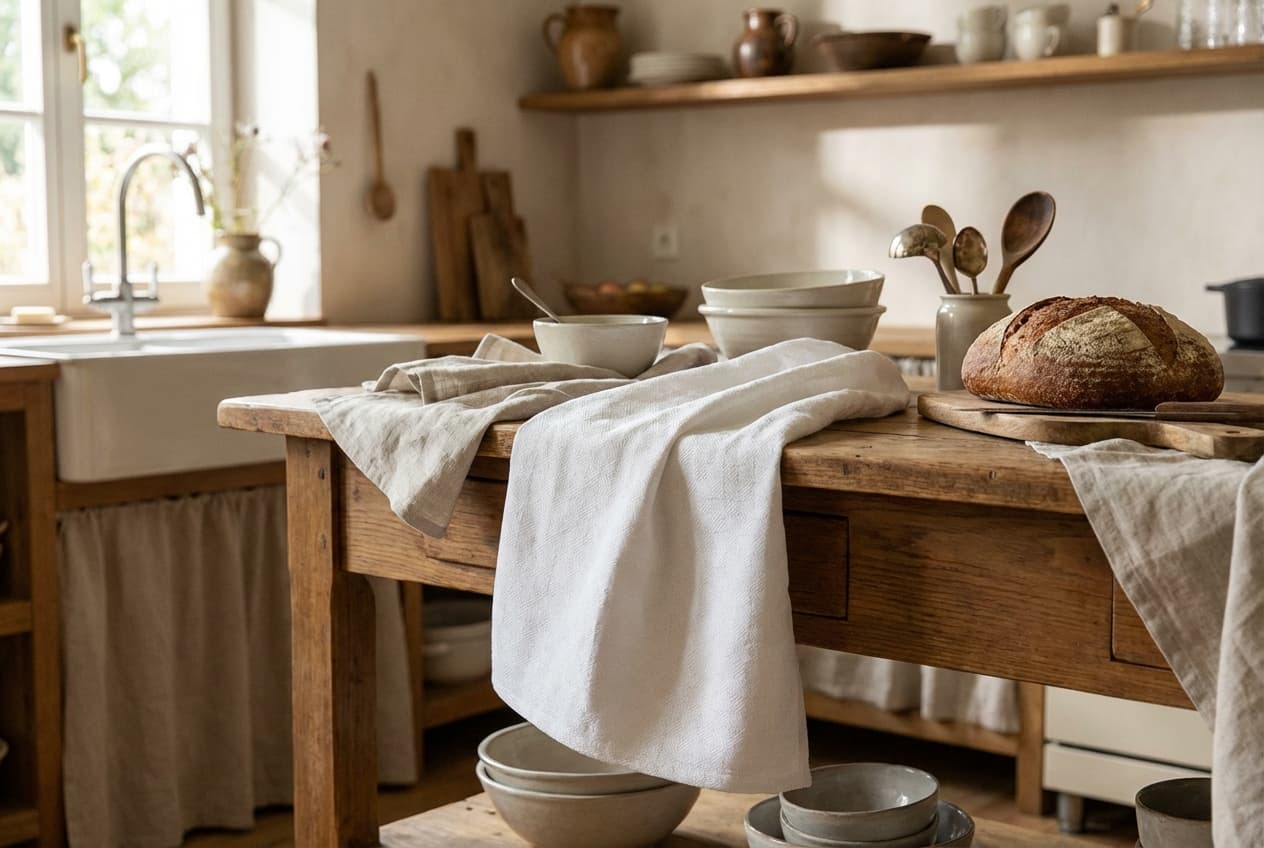 Lyon/Caro Grubenhandtuch – Lyon Caro Grubenhandtuch in Weiß – Robustes Material für professionelle Anforderungen – Landhaus-Kue...