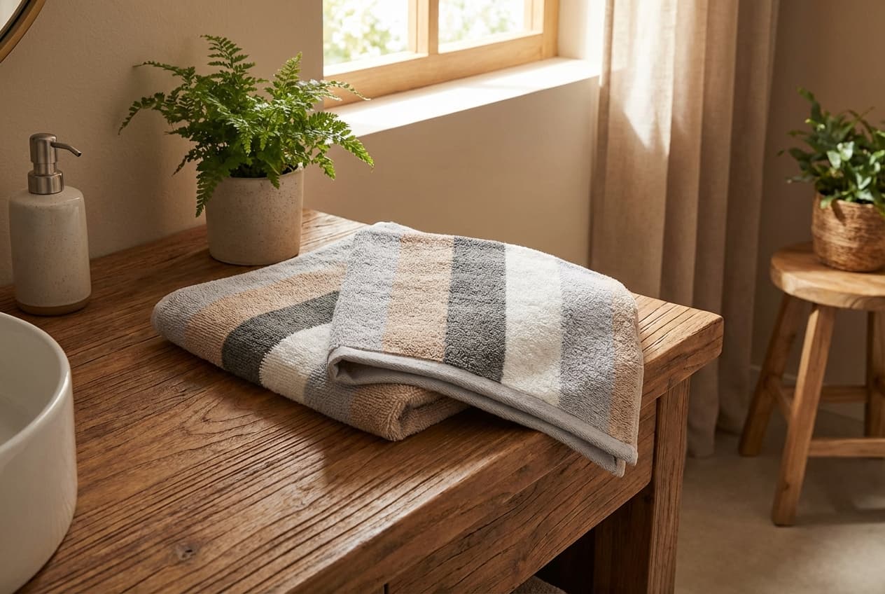 Frottee – Milano/Lotta Handtuch mit weiches Frottiergewebe und Längsstreifen