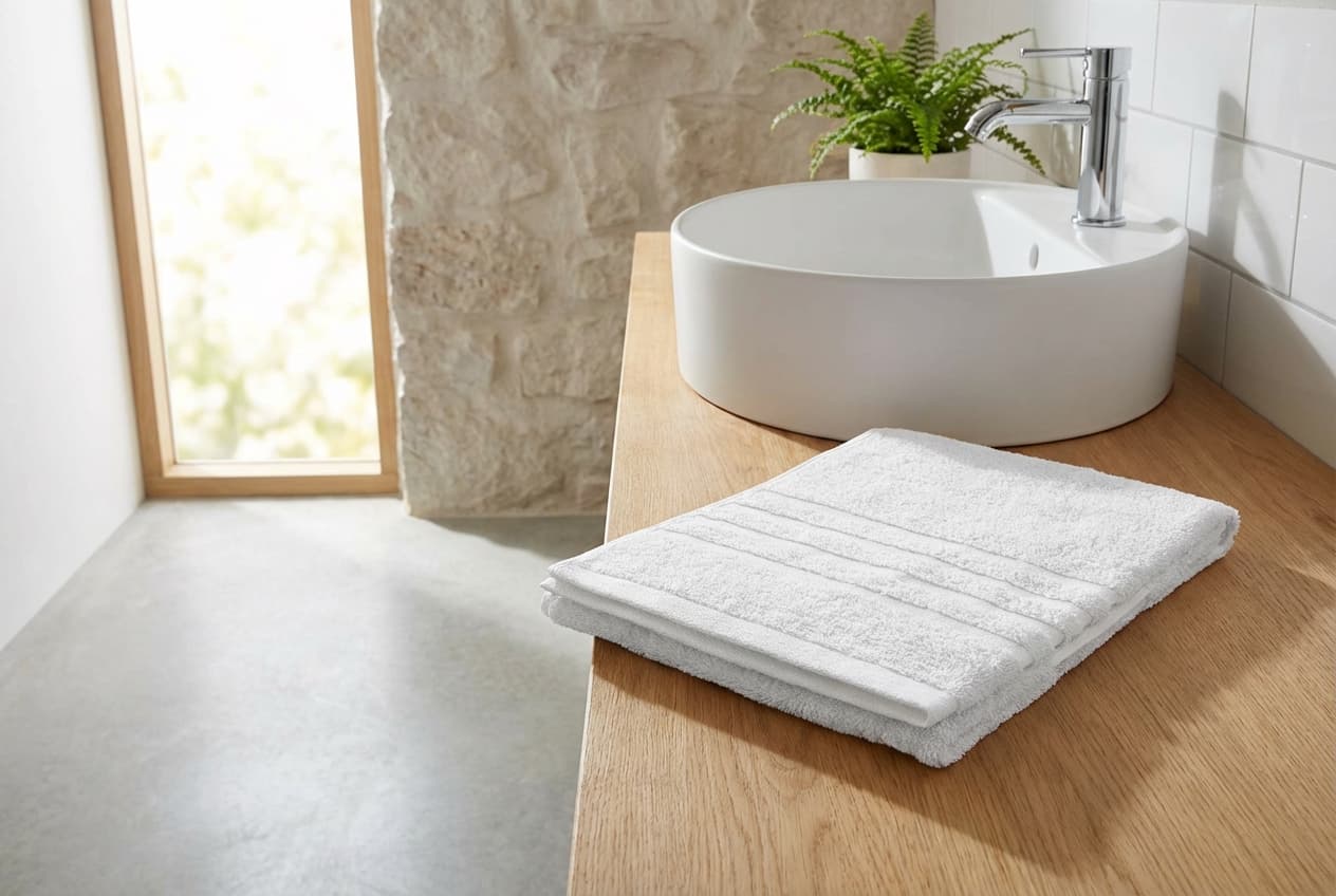 Riva/Mareike Handtuch – Riva Mareike Handtuch in Premium-Frottee-Qualität – minimalist Scandinavian bathroom – Weberei Pahl