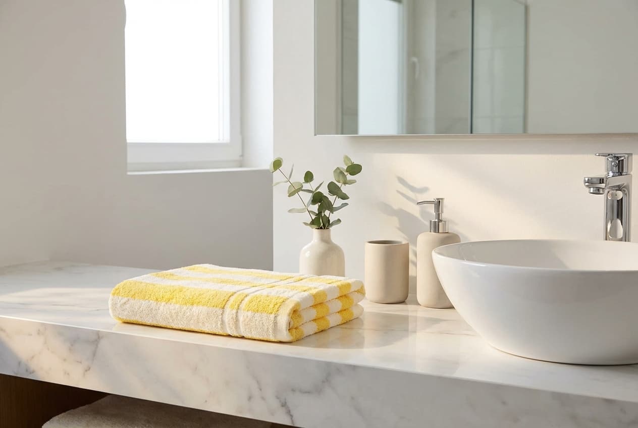 Riva/Lara Handtuch – Riva Lara Handtuch mit flauschigem Frottiergewebe – modern hotel bathroom – Weberei Pahl