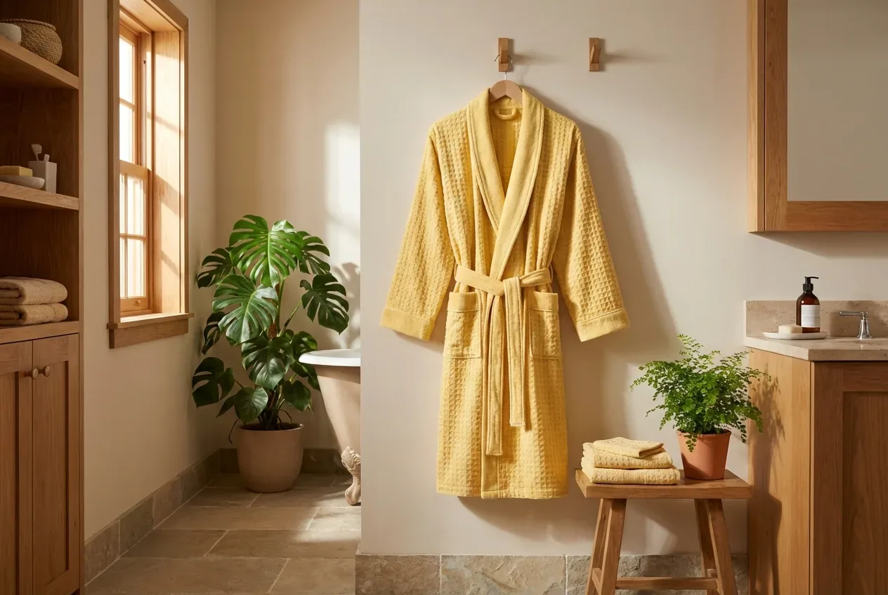Como/Carla Bademantel Kimono – Como/Carla Bademantel Kimono in Grau – Leichte 340 g/m² Baumwolle, 95°C waschbar – cozy home bat...