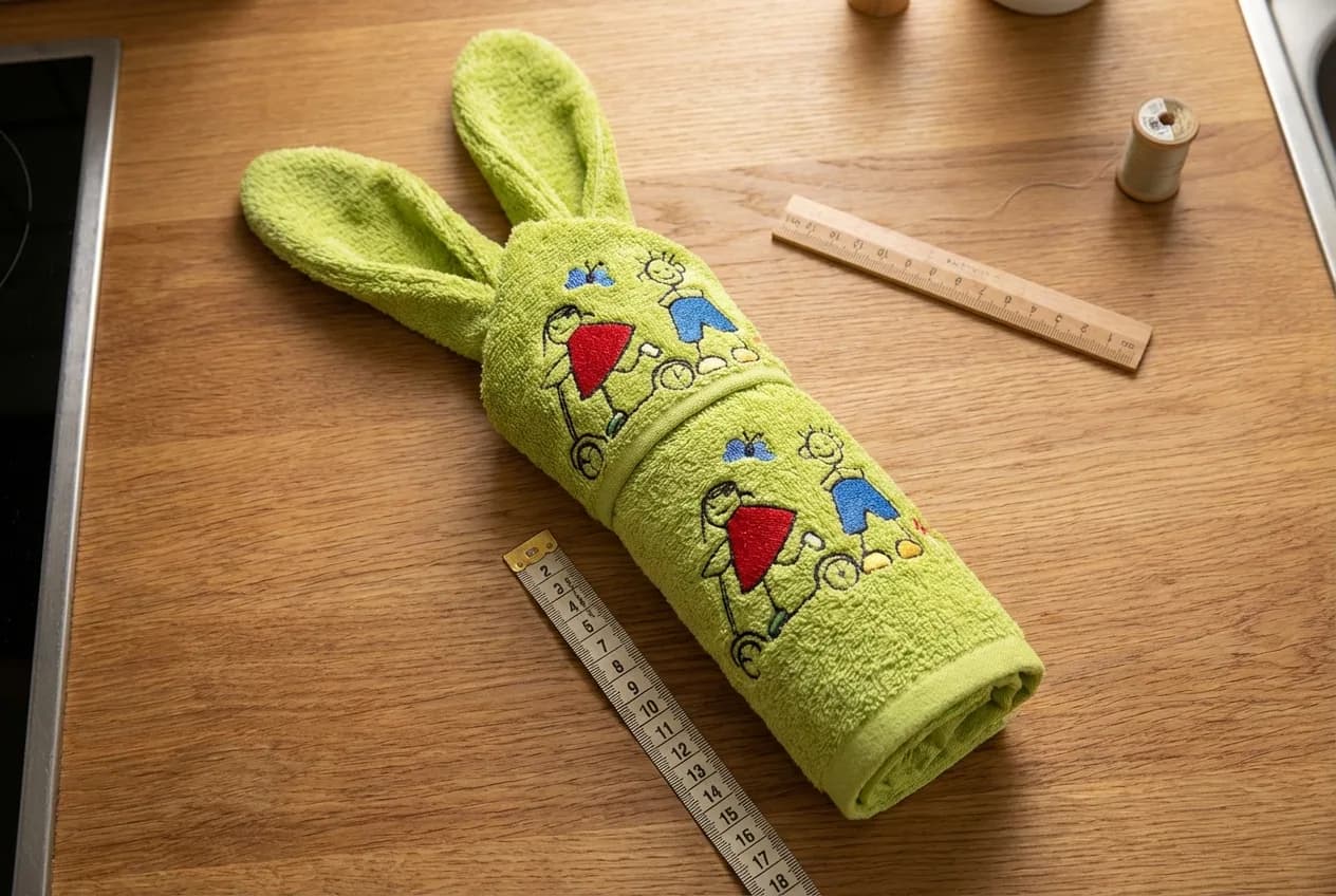 Schritt 4: Körper ausformen – Riva/Gina Kinder Handtuch – Weberei Pahl