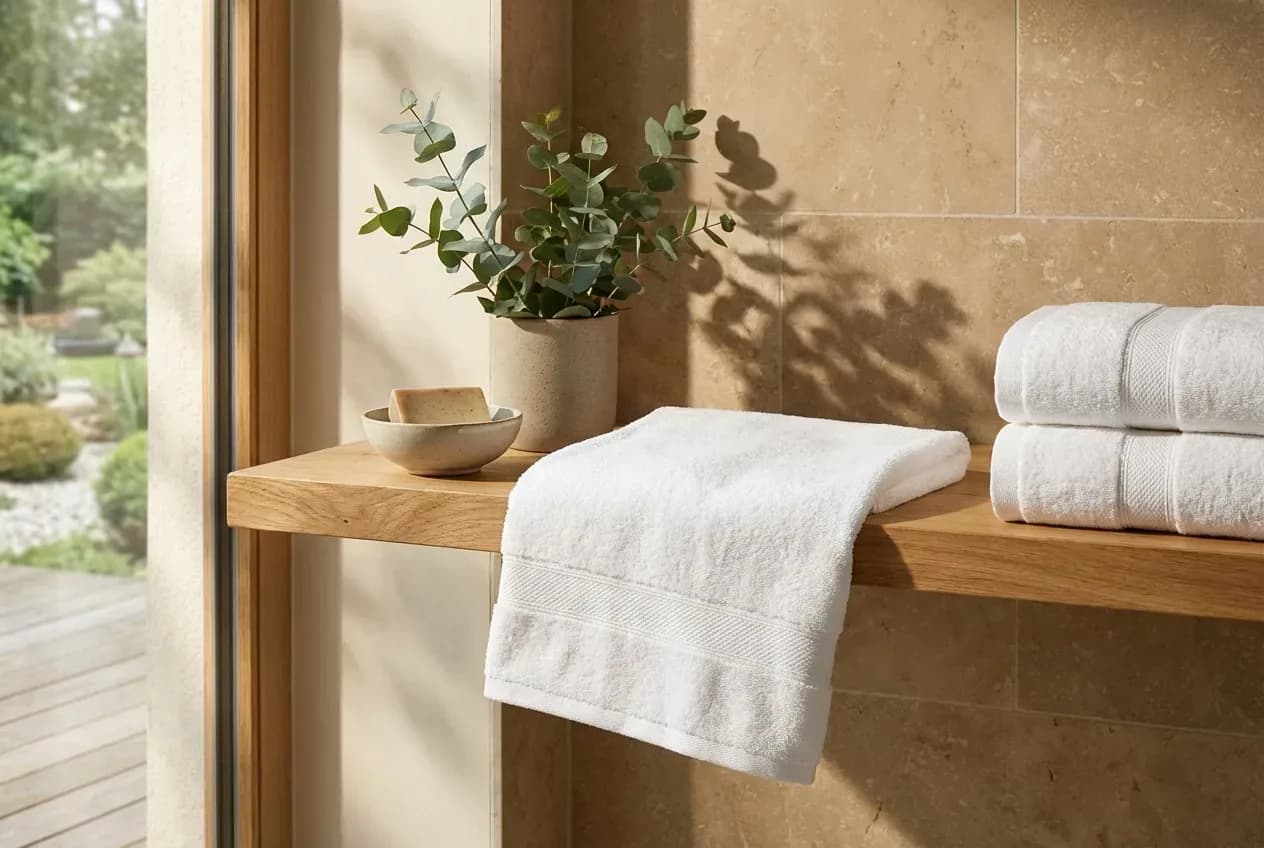 Riva/Nina Handtuch – Riva/Nina Handtuch in Weiß – 100% Baumwolle, 400 g/m² – spa-like bathroom – Weberei Pahl