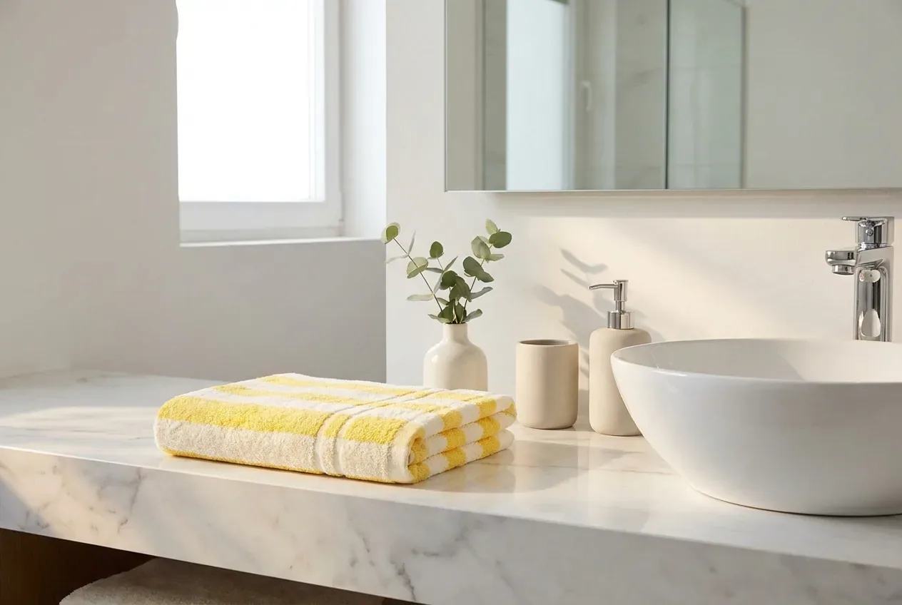 Riva/Lara Handtuch – Riva Lara Handtuch mit flauschigem Frottiergewebe – modern hotel bathroom – Weberei Pahl