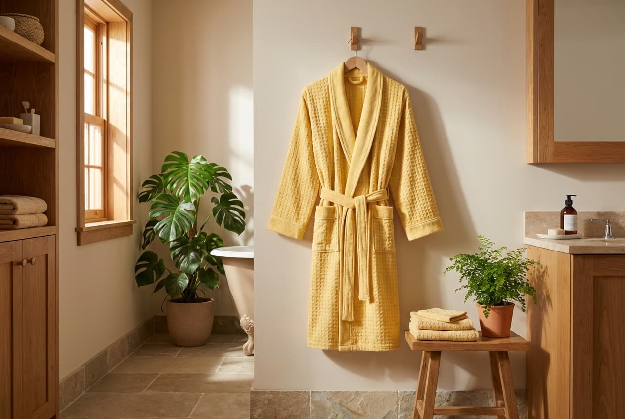 Como/Carla Bademantel Kimono – Como/Carla Bademantel Kimono in Grau – Leichte 340 g/m² Baumwolle, 95°C waschbar – cozy home bat...