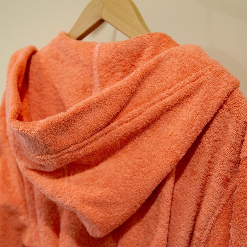 Riva/Gina Bademantel mit Kapuze, apricot, XL