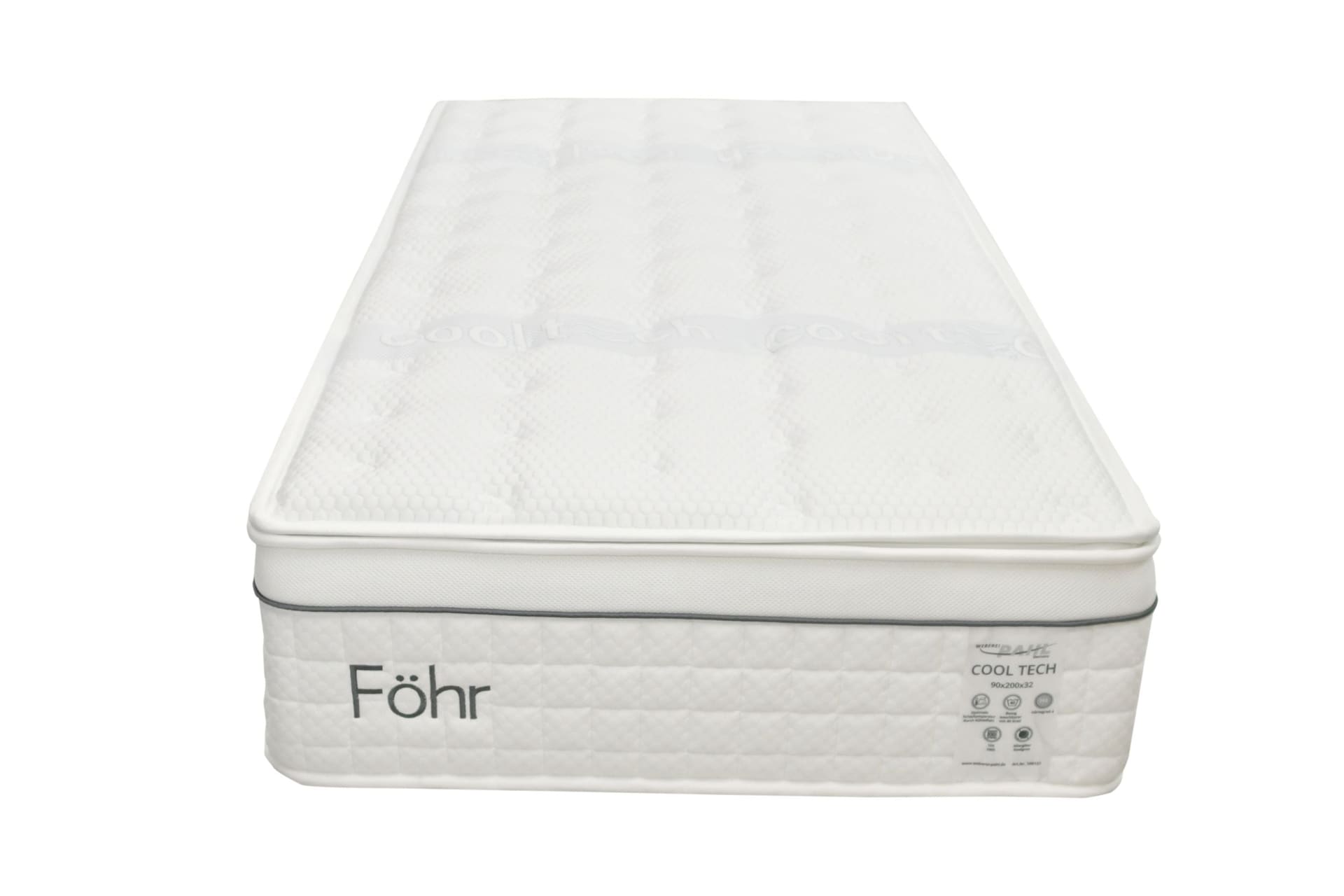 Matratze – Föhr / Cooltech – weiss, – 100 x 200 x 32 cm