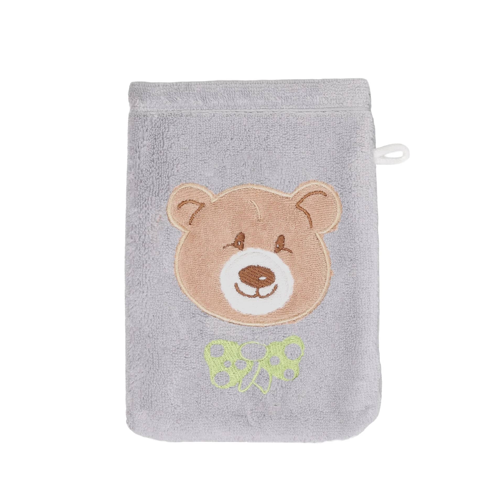 Roma/Gina+ Kinder Waschhandschuh, silber, 16 x 23 cm