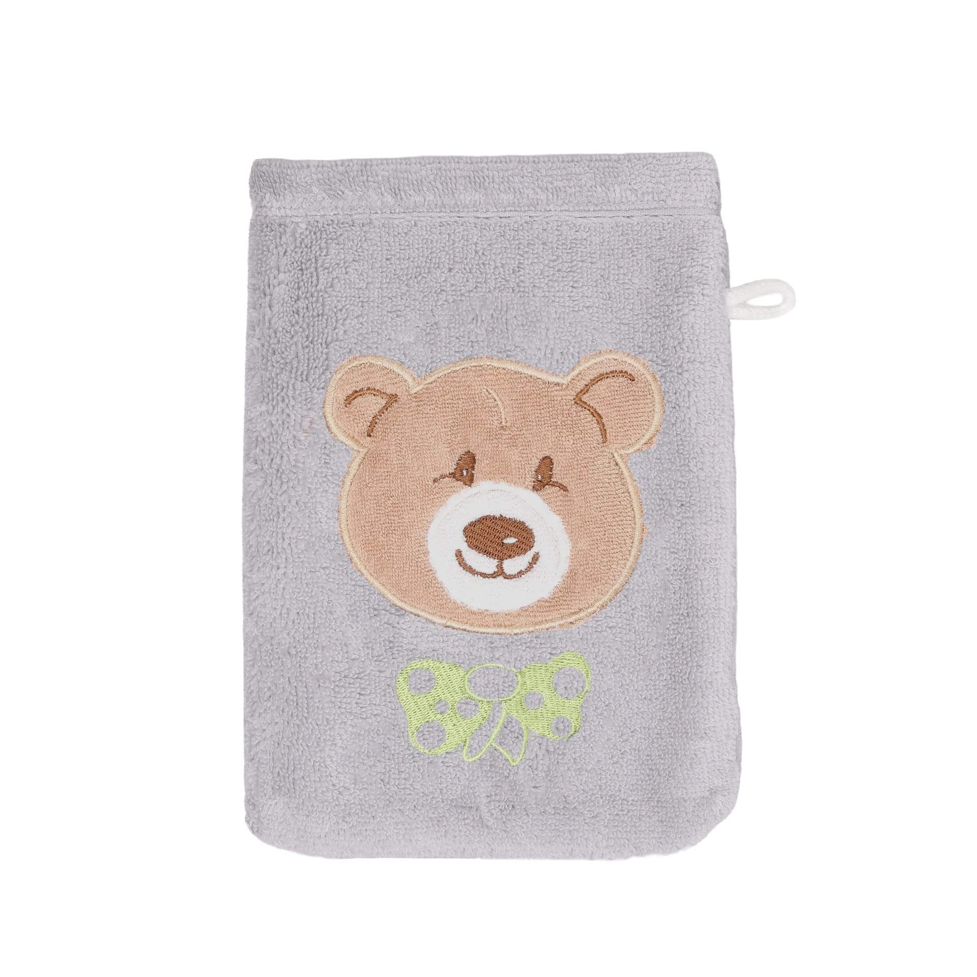 Roma/Gina+ Kinder Waschhandschuh, silber, 16 x 23 cm