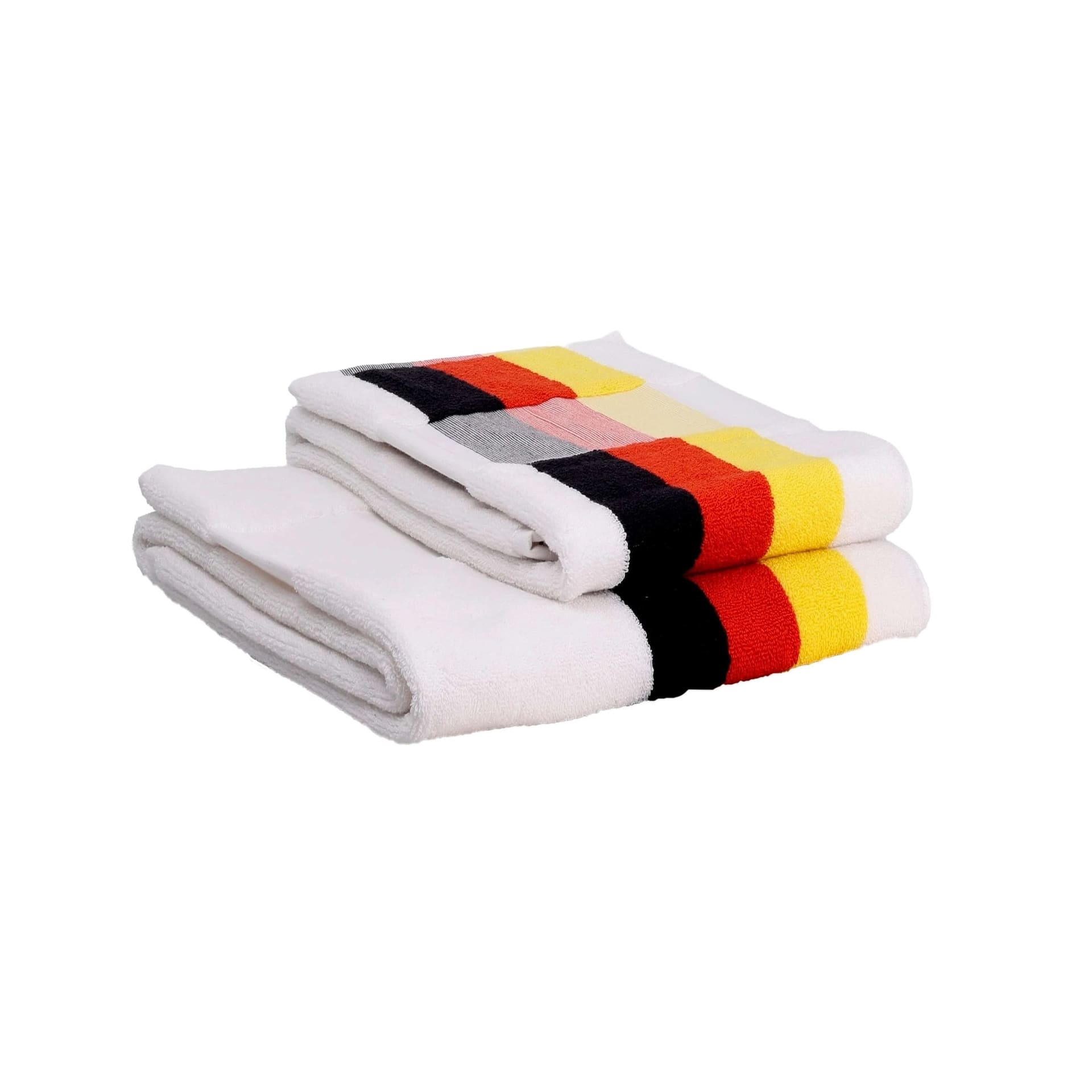 Deutschland Duo Set - Handtuch & Badeschal – weiss – 50 x 100 cm + 70 x 140 cm